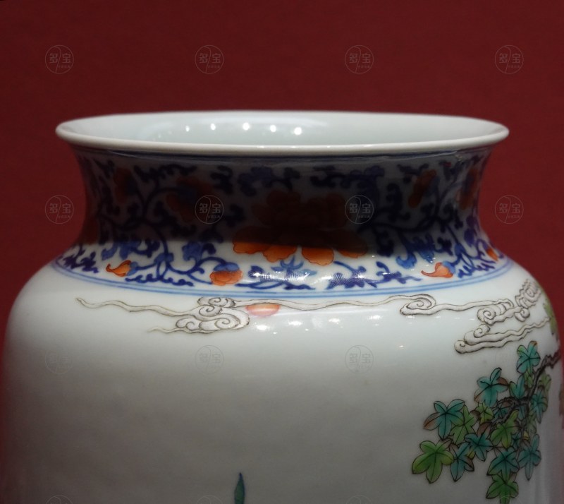 清 乾隆款粉彩十六子灯笼瓶 - 图5