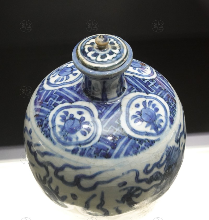 明·万历 青花双龙赶珠纹梅瓶 - 图3