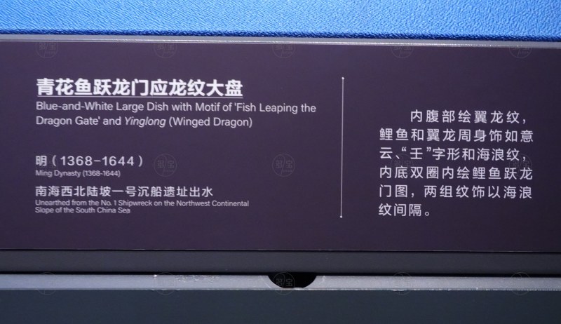 明（1368-1644） 青花鱼跃龙门应龙纹大盘 - 图2