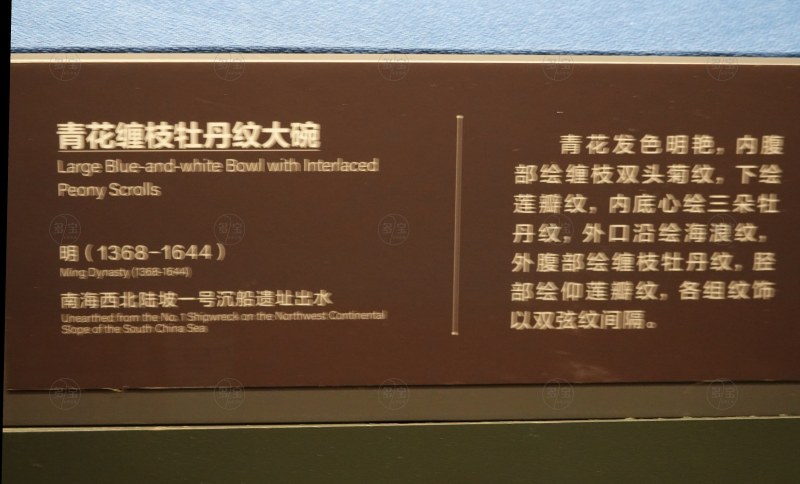 明（1368-1644） 青花缠枝牡丹纹大碗 - 图4