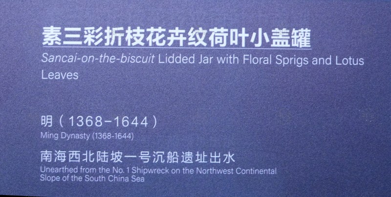 明（1368-1644） 素三彩折枝花卉纹荷叶小盖罐 - 图2
