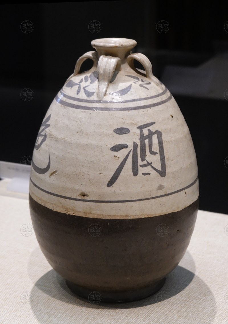 金（1115——1234） 磁州窑“酒色财气”四系壶