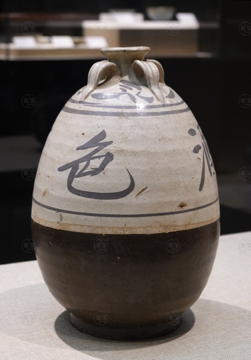 金（1115——1234） 磁州窑“酒色财气”四系壶 - 图2
