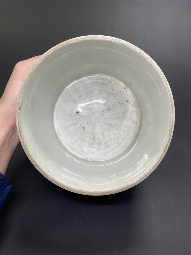 清康熙青花山水人物纹大笔筒-多宝古瓷宝典