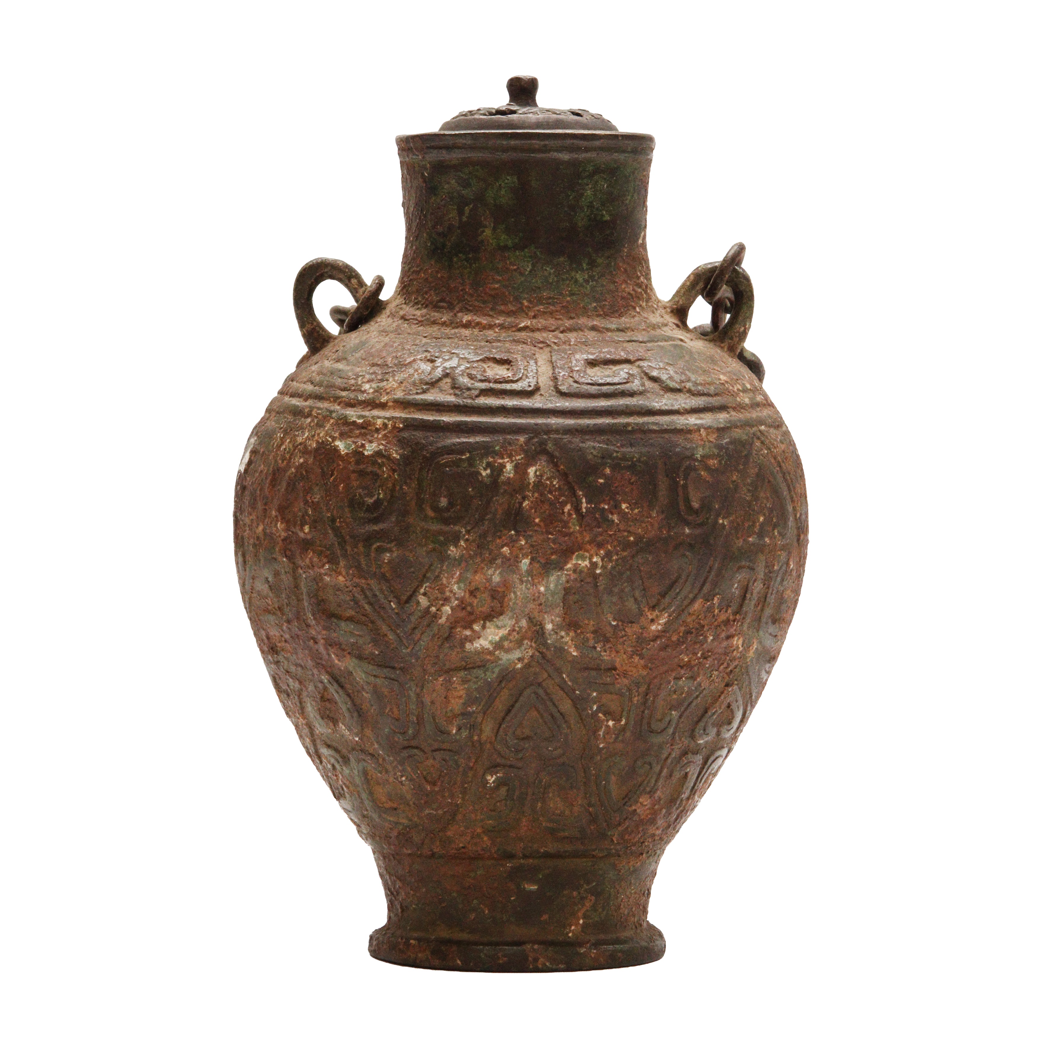 双耳銅壼 漢銅雙耳蓋壺| A Chinese bronze han-多宝古瓷宝典