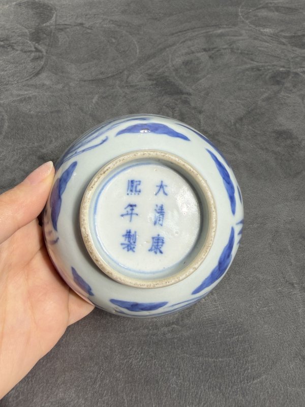清晚期青花丹凤朝阳纹杯 - 图6