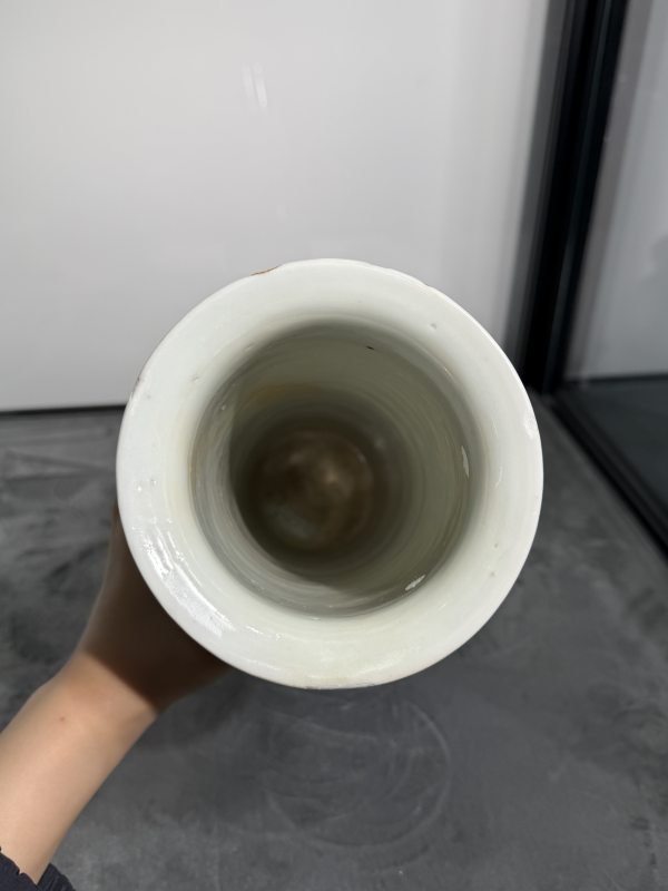 清晚期青花缠枝花卉纹帽筒 - 图6