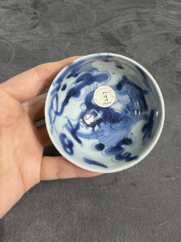 清雍正青花过墙龙纹茶园 - 图2