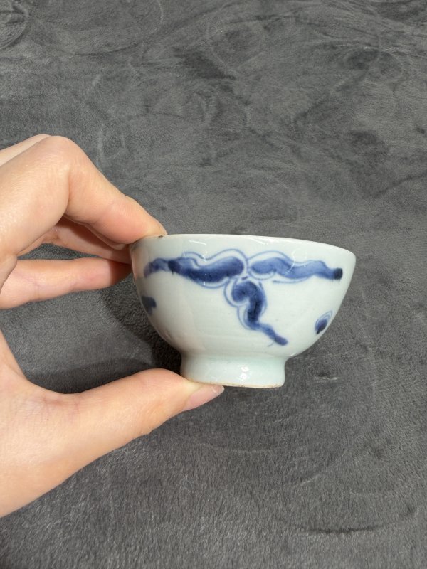 清雍正青花过墙龙纹茶园 - 图4