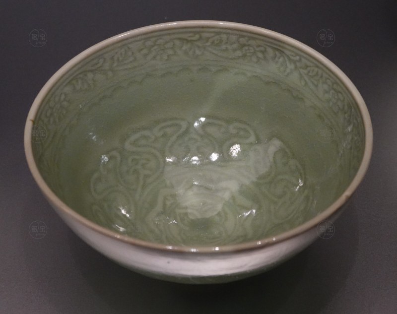 明永樂（1403-1424） 青釉印花莲子碗 - 图2