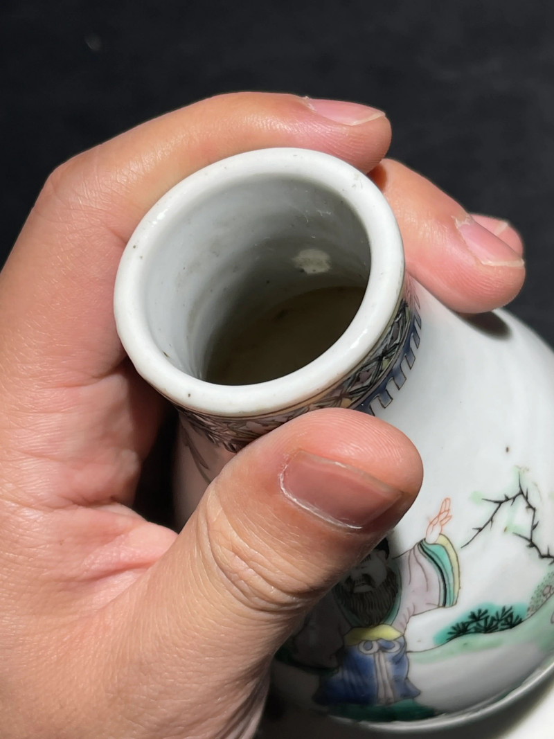 清晚期 五彩人物纹葫芦瓶一对 - 图18