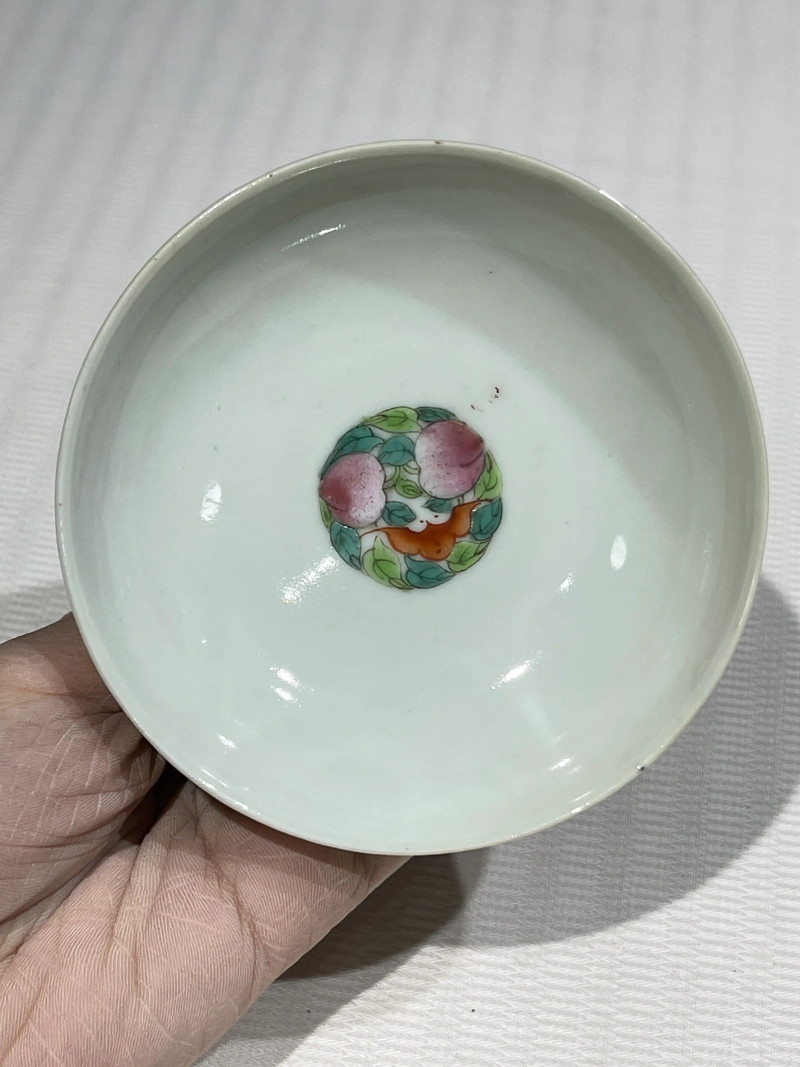 清代 粉彩杯、碗一组十三件 - 图9