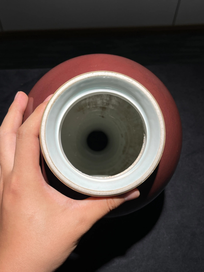 清乾隆 祭红釉玉壶春瓶 - 图5