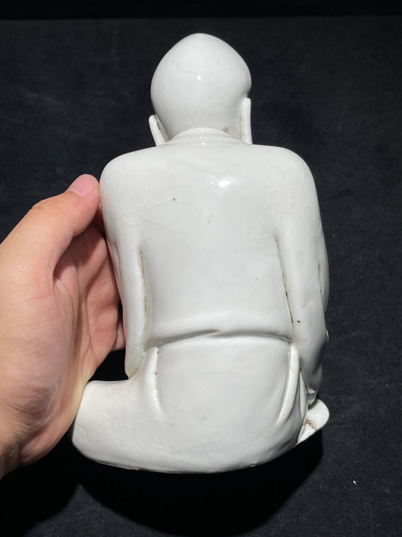 明末清初 德化白釉达摩瓷塑 - 图5