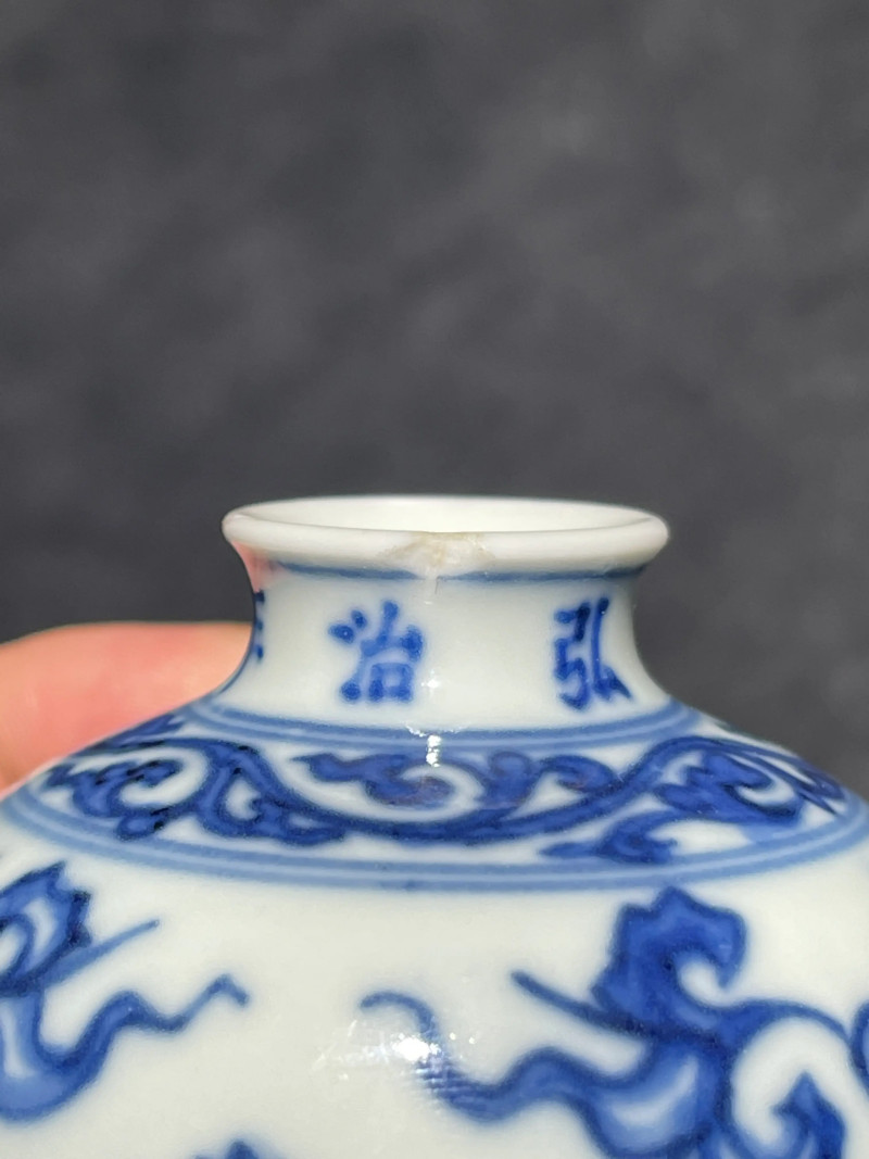 清雍正 青花缠枝花卉纹梅瓶 - 图11
