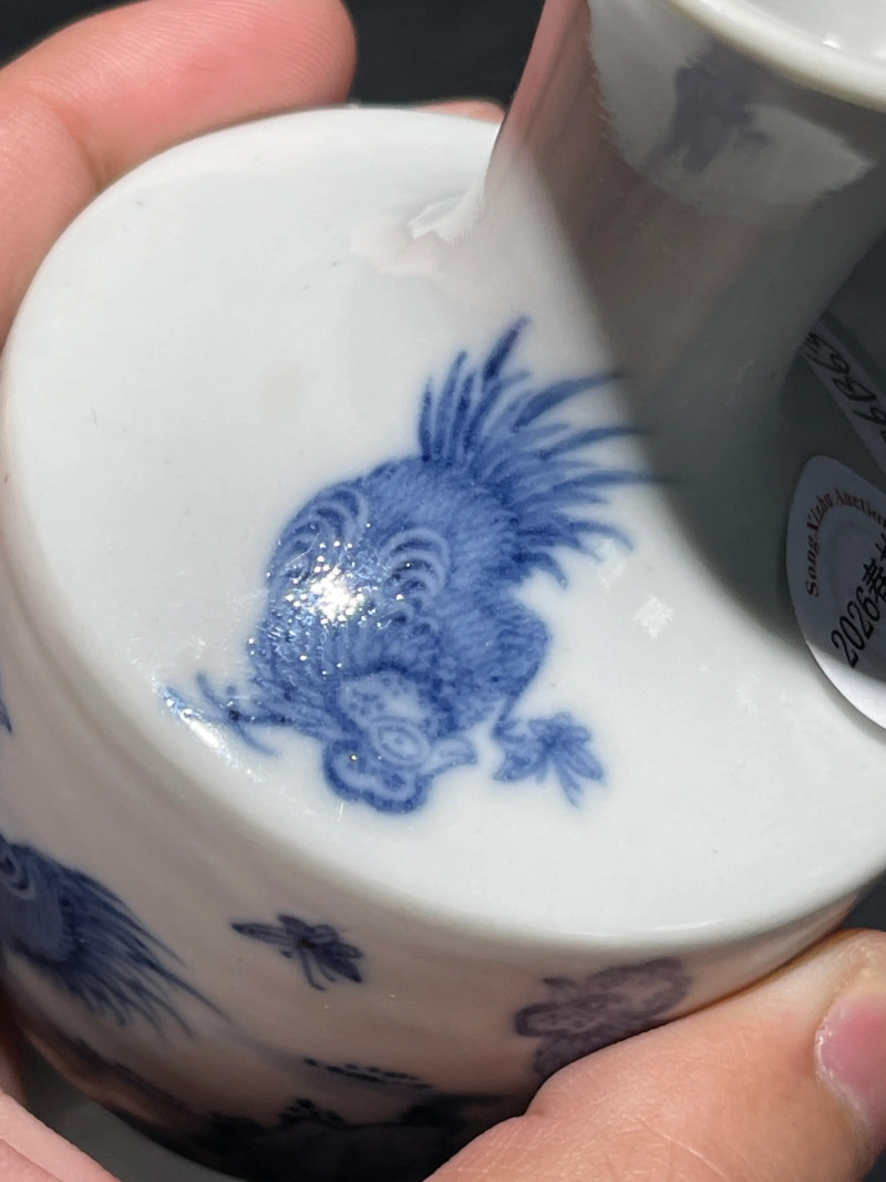 清乾隆 青花大吉图瓶 - 图8