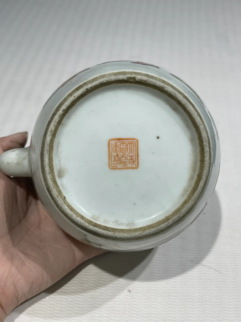 清代 粉彩茶壶一组十五件 - 图6
