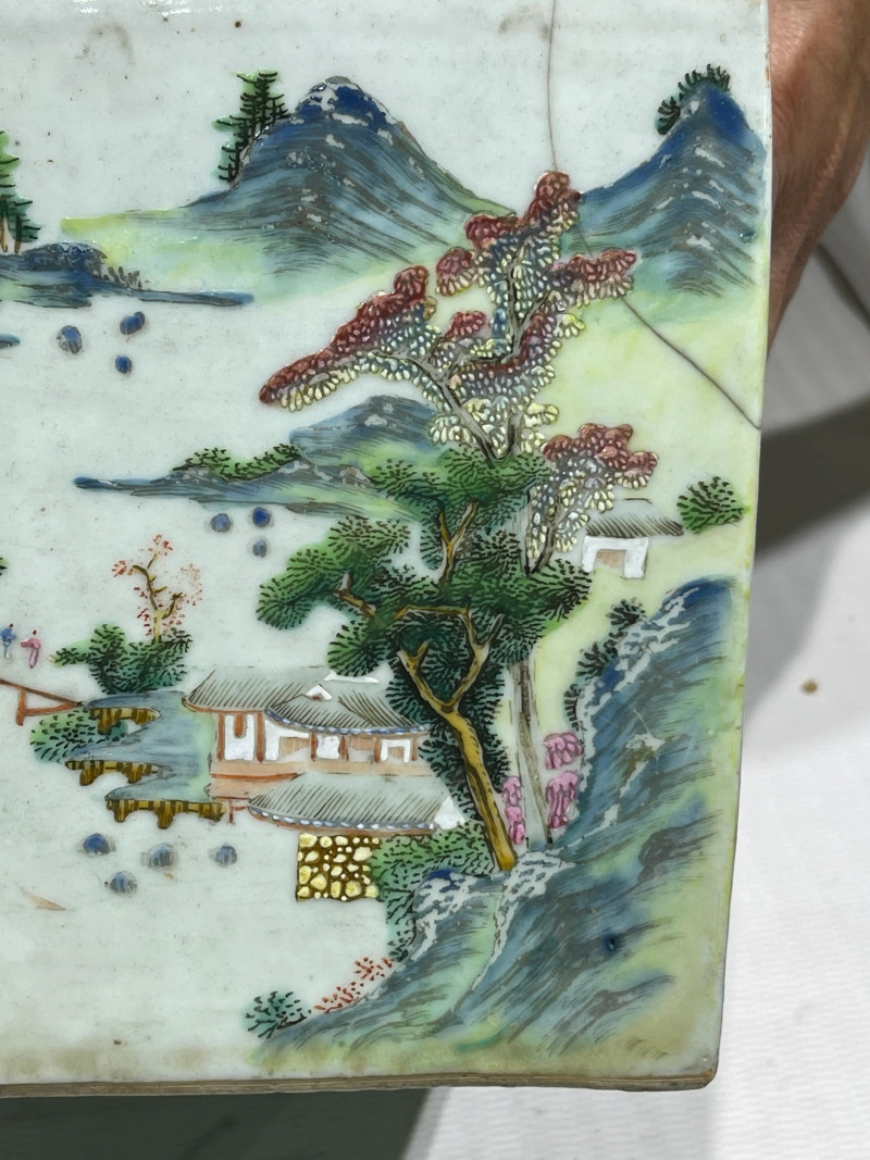 清代 粉彩花盆七件 - 图41