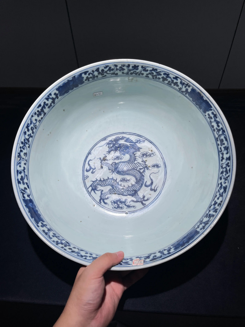 清晚期 青花龙纹大碗 - 图6