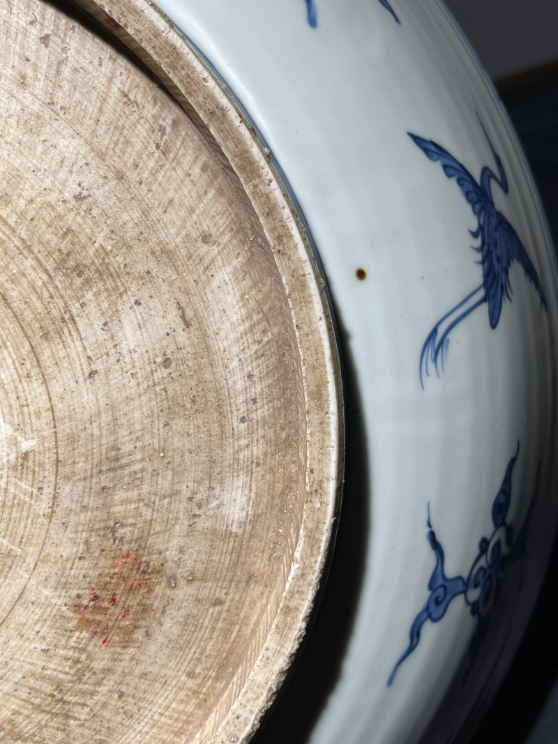 明晚期 青花山水纹大盘 - 图11