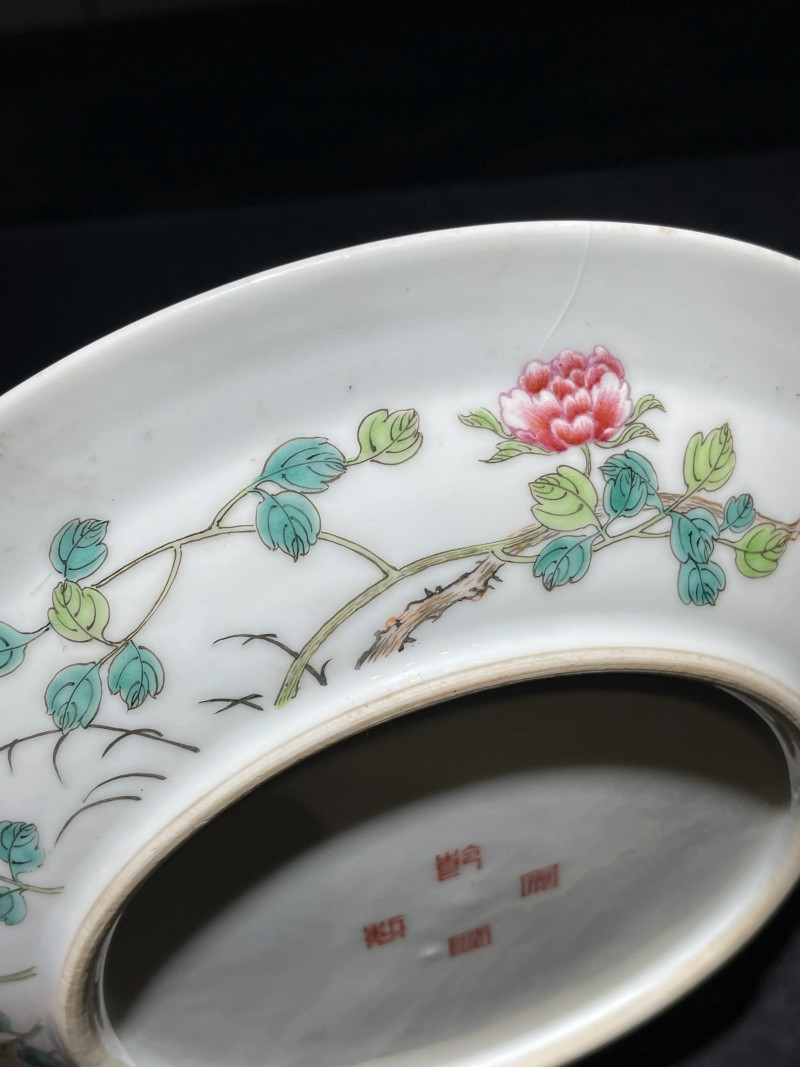 民国 粉彩双鹿纹花盆一对 - 图25