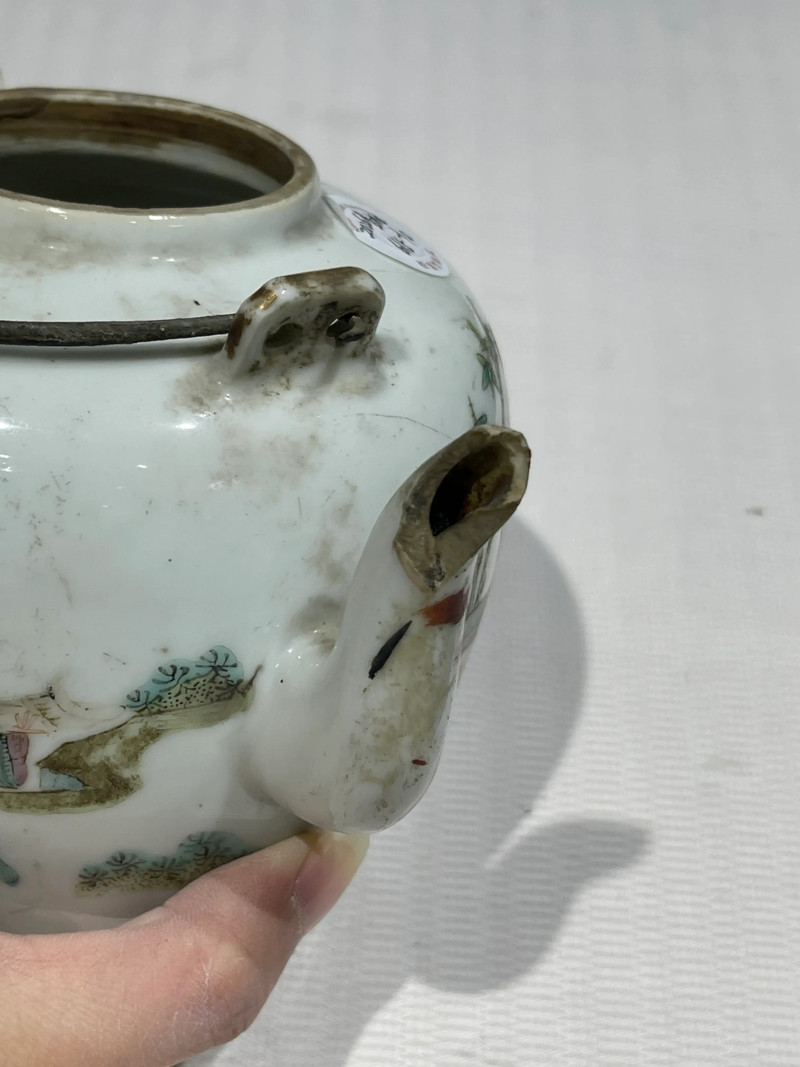 清代 粉彩茶壶一组十五件 - 图7