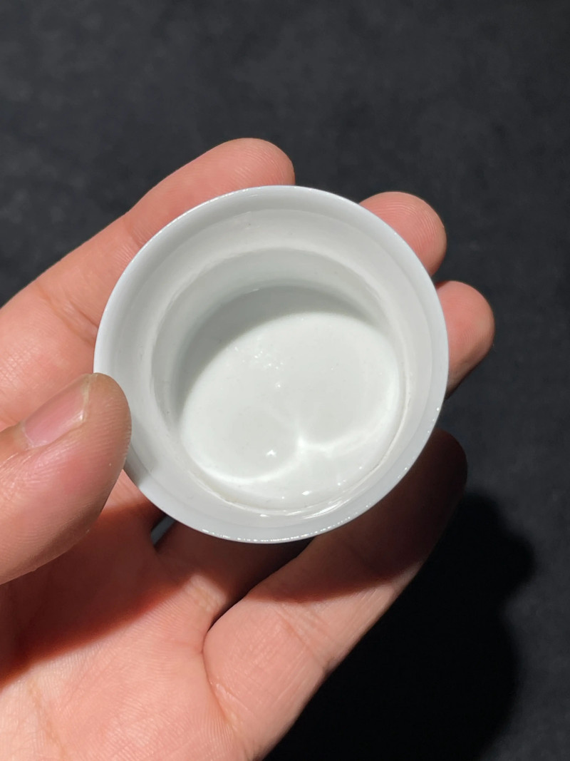解放初 雷火莲风格粉彩十八罗汉杯一套十八件 - 图67