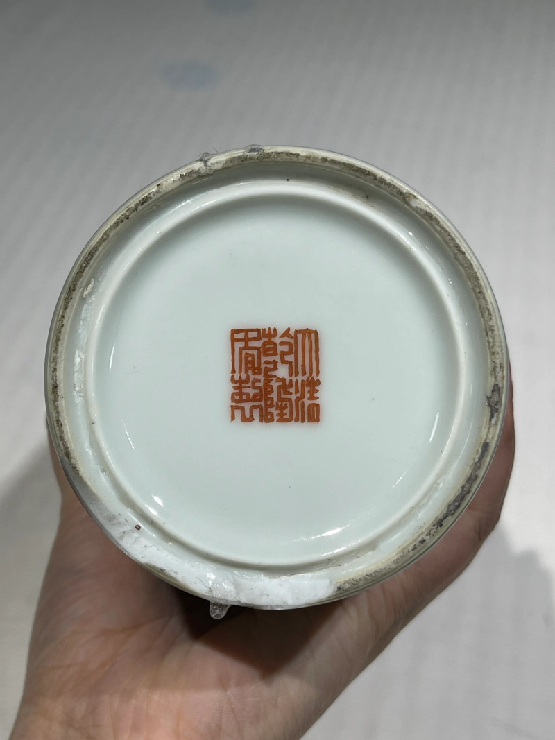 清代 粉彩花鸟纹瓶一组二十一件 - 图70
