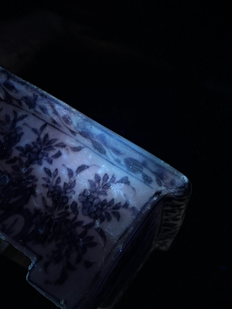 明晚期 青花花卉纹四方花盆 - 图13