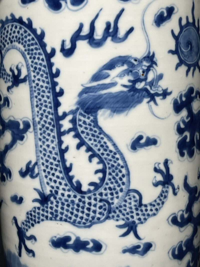 清晚期 青花云龙纹壮罐 - 图7