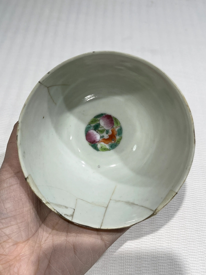 清代 粉彩杯、碗一组十三件 - 图6