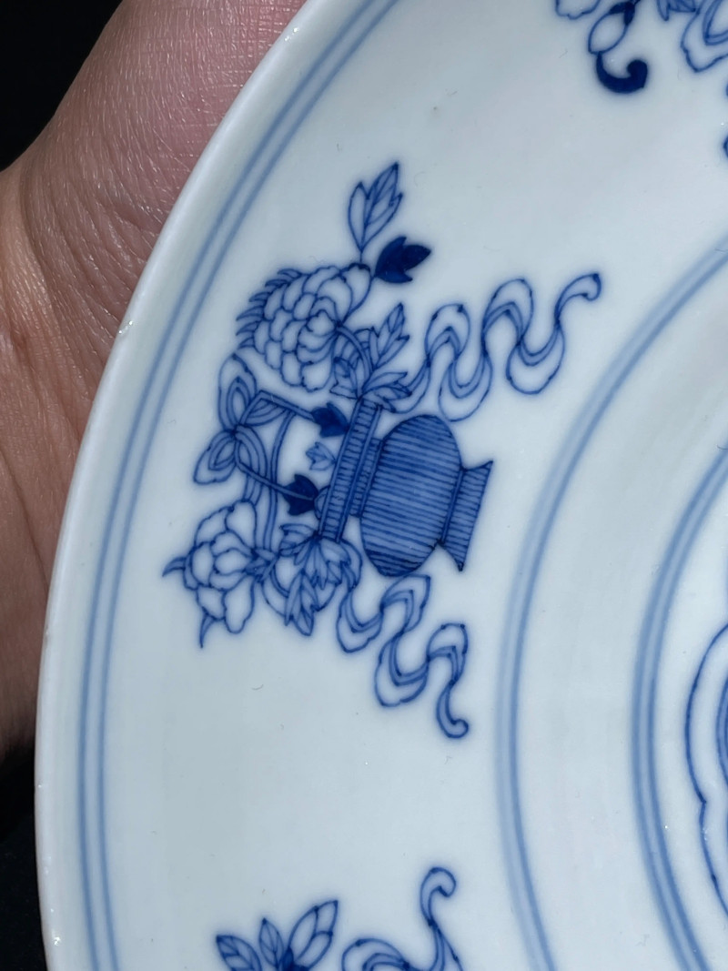 清光绪 青花八宝纹盘 - 图4