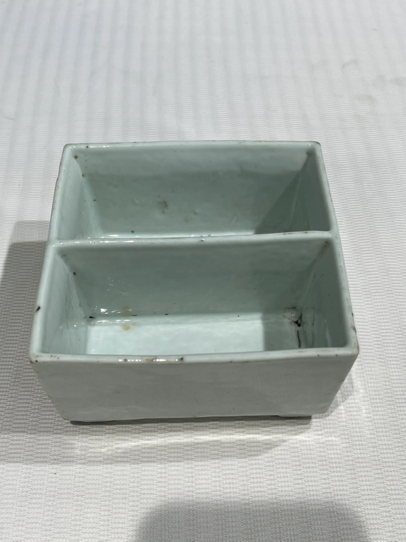 清代 颜色釉、青花瓷器一组三件 - 图2