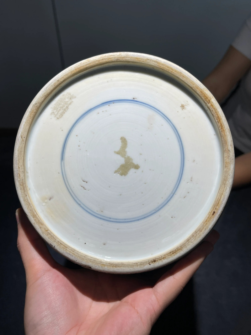 清康熙 青花福禄寿纹棒槌瓶 - 图14