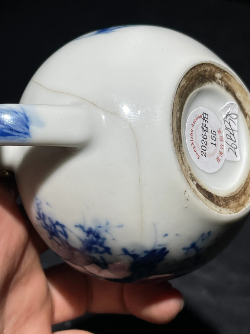 民国 王步青花花鸟纹执壶 - 图13
