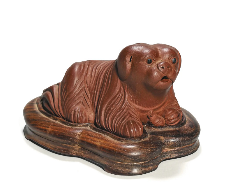 清代 紫砂犬形雕塑