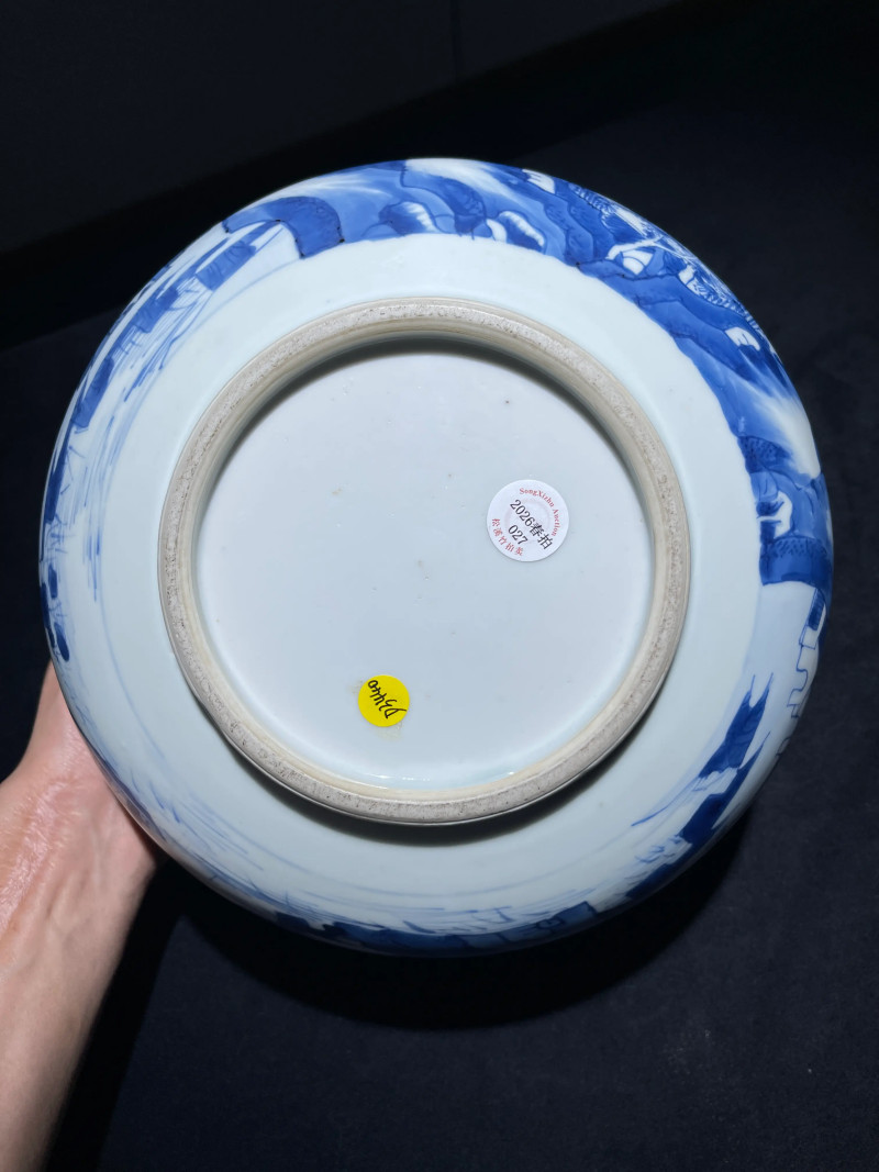 清康熙 青花山水纹香炉 - 图10