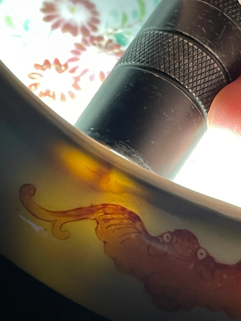 清中期 粉彩花鸟纹笔洗 - 图13