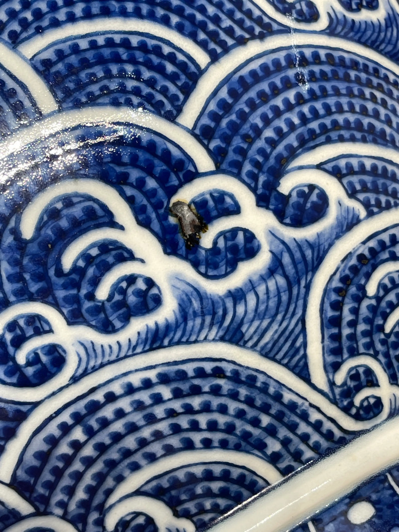 清晚期 仿乾隆青花缠枝莲纹大铺首尊 - 图15