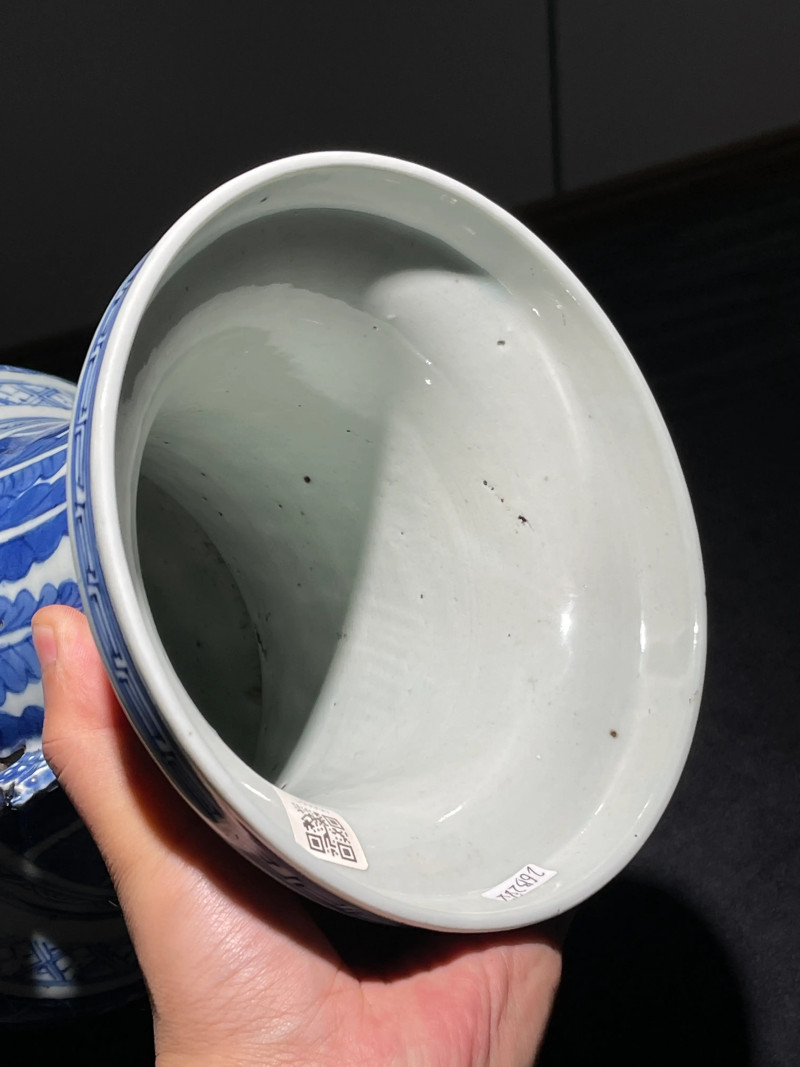 清中期 青花釉里红冰梅竹纹双耳瓶 - 图10