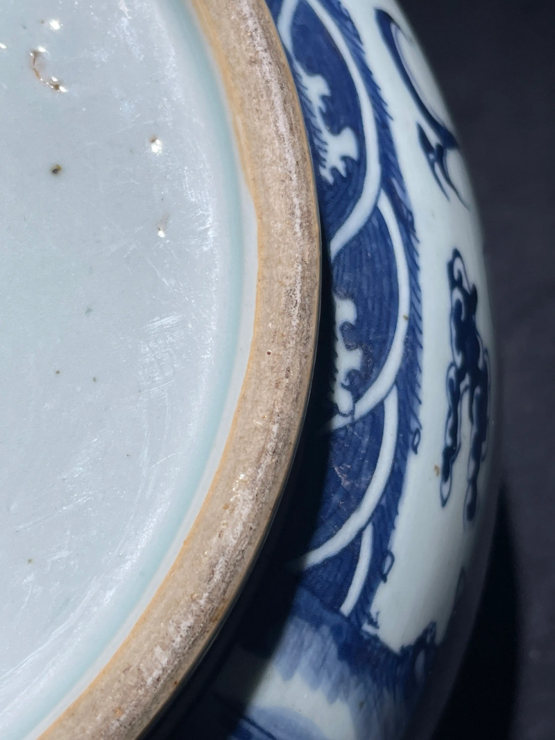 清晚期 青花龙纹大碗 - 图11