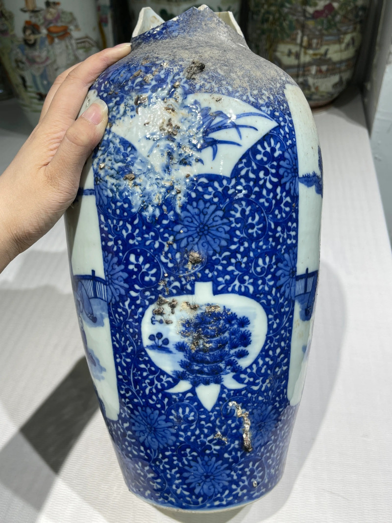 清代 青花瓷器一组七件 - 图35