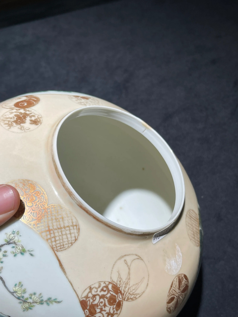 民国 粉彩人物纹皮灯一对 - 图18