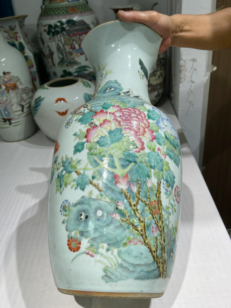 清代 粉彩花鸟纹瓶一组二十一件 - 图112
