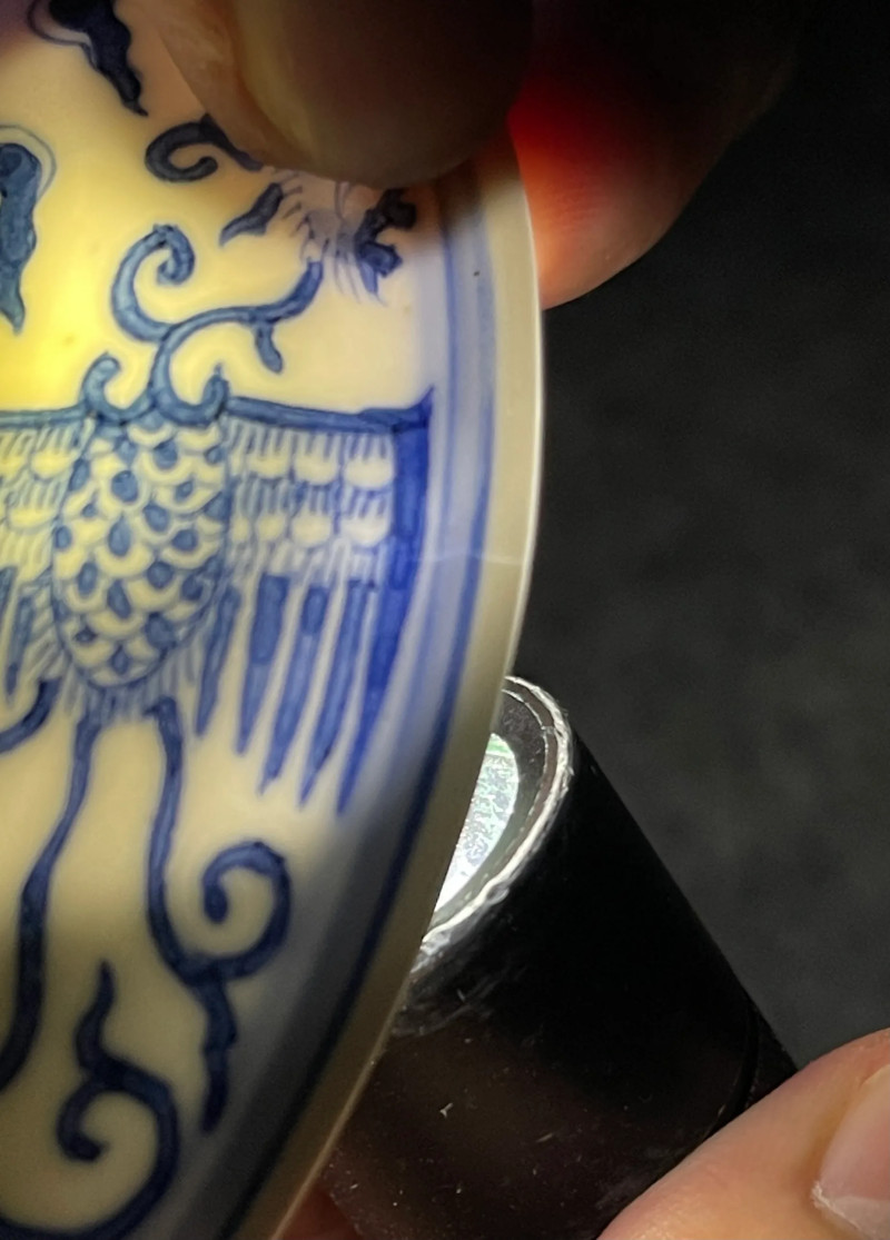 清光绪 青花对头凤纹小盘 - 图10
