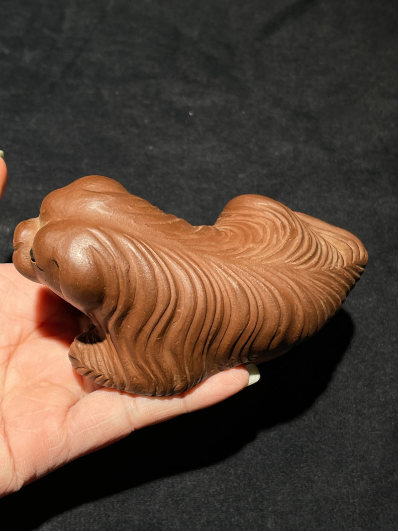 清代 紫砂犬形雕塑 - 图4