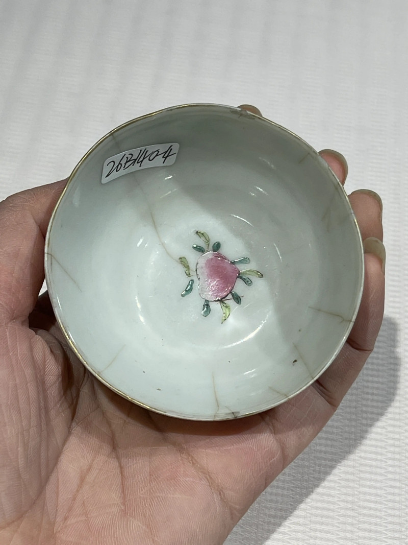 清代 粉彩杯、碗一组十三件 - 图55