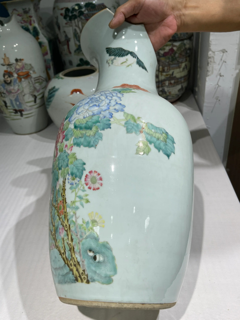 清代 粉彩花鸟纹瓶一组二十一件 - 图113