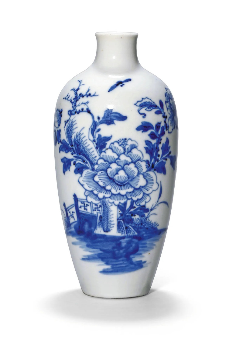 清中期 青花花卉纹莱菔瓶