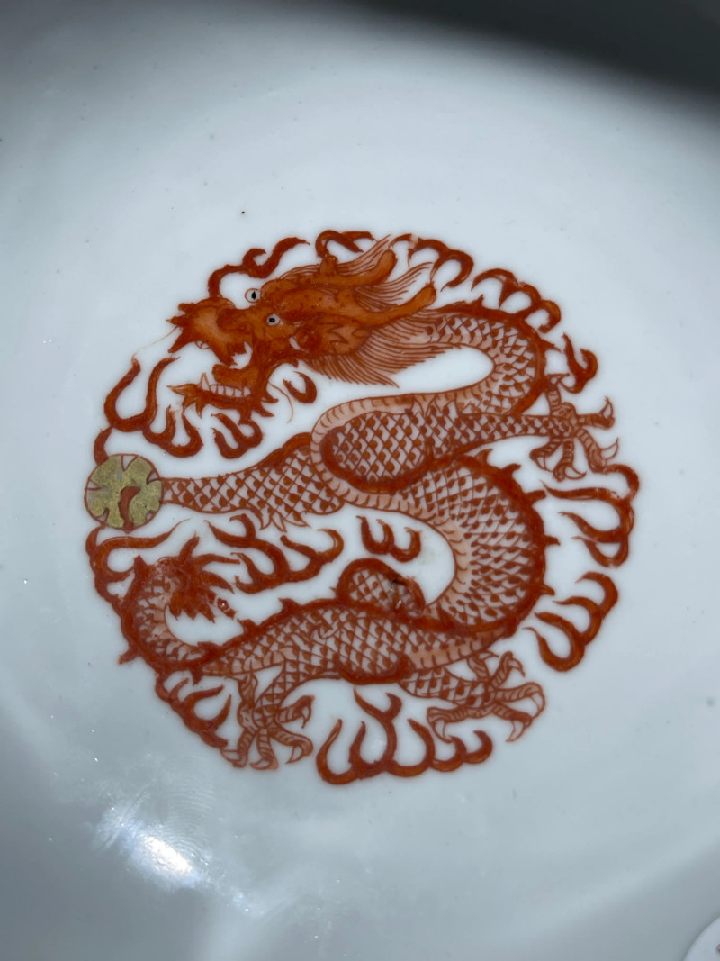 清光绪 粉彩龙凤纹大碗 - 图12